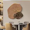 Decoración de Pared de Fondo para Comedor de Restaurante Reloj Lujo Ligero Pintura de Alce Vestíbulo Sala de Estar Arte de Pared LED de Gama Alta
