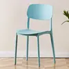 Taburetes y Sillas de Plástico para el Hogar Nórdico, Sillas Simples de Ocio con Respaldo, Elegantes Sillas de Plástico para Escritorio, Venta al por Mayor para Exteriores
