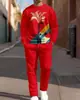 Conjunto de Sudadera Casual de Moda Europea y Americana Temu Transfronterizo Nuevo Conjunto de Dos Piezas Holgado para Hombre con Cuello Redondo y Pantalones