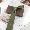 Em Estoque Gravata Masculina 8CM Café Marinho Poliéster Negócios Moda Italiana Retrô Luxo Leve Casual Jacquard