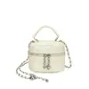 Bolso pequeño de caja de moda para mujer de este año, nuevo y versátil para el otoño de 2026, con cadena de bola dorada pequeña y patrón de diamante, bolso cruzado de moda