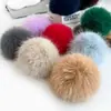 Bolas de Piel Sintética de Zorro, Bolas de Felpa de Colores, Accesorios para Ropa y Zapatos, Colgantes para Sombreros, Bolas de Piel Grandes, Manualidades Transfronterizas