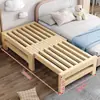 Cama de cochilo multifuncional extensível de madeira maciça para adultos e crianças, adequada para espaços pequenos, expansível e dobrável