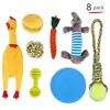 Amazon artículos para mascotas perro juguete de cuerda de algodón molienda de dientes limpieza cuerda de mordida para perro juego combinado Venta al por mayor