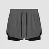 Pantalones Deportivos de Tejido Transpirable de Secado Rápido de Doble Capa para Hombre, Estilo Falso de Dos Piezas, para Correr, Fitness, Europeos y Americanos, Transfronterizos, 2026