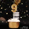 Decoración de pastel de Año Nuevo 2024 fiesta navideña celebridad de internet vela digital cumpleaños tarjeta de feliz año nuevo enchufe para vestir