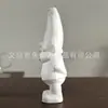 Figura de Gnomo Blanca de Espuma en Blanco Materiales Creativos para Pintar a Mano Muñeco de Gnomo de Jardín Decoración Festiva Figura Blanca en Blanco