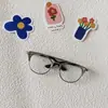 Muñeca de algodón de 20 cm hermana JK juguete gafas de gatito y cachorro de doble rayo de metal accesorios para fotos espejo decorativo para mascotas tendencia
