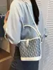 Bolsa Saco com Bordado de Monograma, Bolsa de Mão Versátil para Mulheres, Novo Estilo Vintage 2026, Sensação de Luxo, Bolsa de Mão, Bolsa de Ombro, Bolsa Transversal