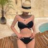 [7 colores] Nuevo traje de baño sexy con parte superior de tubo color caramelo estilo ins, bikini de alta gama para vacaciones en la playa para mujer