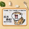 Alfombra Suave de Barro de Diatomeas Suave Dibujos Animados para el Hogar Alfombrilla de Baño Absorbente Antideslizante Alfombrilla de Puerta Alfombra con Estampado de Tigre Gordo Lindo