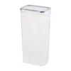 Caixa Organizadora de Plástico Transparente para Geladeira de Cozinha com Tampa, Caixa Retangular de Plástico para Armazenamento de Petiscos para Animais, Lancheira