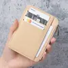 Bestseller TransfronterizoModa NuevaCartera de Monedas con Cremallera Porta Tarjetas Ultradelgado Clip para Tarjetas de Almacenamiento Simple Porta Tarjeta de Identificación