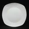 Direto da Fábrica Prato Quadrado de Cerâmica de 9,25 polegadas Prato Plano de Cerâmica 23,5cm Quadrado Ocidental Grande Prato Tigela de Porcelana Branca Feng