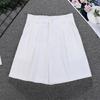 Conjunto de Shorts Alfaiataria Duplo Abotoamento Casual Feminino Solto Calças de Perna Larga Pequena Reta Atacado 3300
