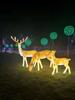 Lámpara led escénica para exteriores con modelado de animales resina acero vidrio lámpara de paisaje 3D elefante flamenco jirafa