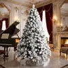 Árbol de Navidad Artificial de PVC Modelo Nuevo Transfronterizo Decoraciones Navideñas Adornos Grandes de Árbol de Navidad Flocado para Habitación de Hotel