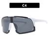 Lentes de Sol para Montañismo al Aire Libre, Ciclismo Deportivo, Gafas a Prueba de Viento, Lentes de Sol para Esquí, Lentes de Sol Europeos y Americanos de Marco Grande con Aspecto Adelgazante