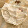 Roupa íntima de algodão puro feminina estilo japonês doce cintura média algodão puro virilha antibacteriana sem rastros novo shorts triangulares respiráveis para estudantes