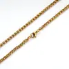 Cadena de Perlas Cuadrada de Acero Inoxidable Transfronteriza Europea y Americana, Cadena Hueso de Dragón, Cadena Azul Flor, Cadena Retorcida, Collar Cadena Clavícula Versátil y Exquisito