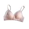 Bohang Verão Novo Renda de Seda Copo Triângulo Francês Ultra Fino Seda de Amora Roupa Íntima Respirável Sutiã para Seios Pequenos para Mulheres