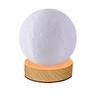 Luz de noche de luna de madera original para escritorio, mesita de noche, dormitorio, enchufe directo USB, lámpara de mesa pequeña de luna eléctrica con interruptor, certificación CE