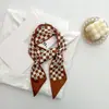 2026 Nuevo Elegante Pañuelo de Seda para Mujer, Estilo Coreano y Japonés, Cinta Decorativa Estampada Versátil, Diadema, Bufanda, Lazo para Bolso, Pañuelo Pequeño para el Cuello