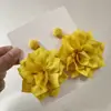 Acessórios Yongge Europeu e Americano Transfronteiriço Tecido Grande Flor de Rosa Brincos Estilo Dopamina Férias Brinco Floral Atacado
