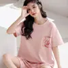 Pijama Refrescante Vit Girl para Mujer Traje de Verano de Manga Corta Estilo Hada Casual Todo Fósforo Ropa de Casa