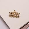 60550 Hecho a mano DIY Hanfu Flor de Cobre Colgante Gota de Aceite Estilo Antiguo Accesorios de Borla 17*24mm