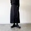 Pantalones Negros Estilo Samurái Yohji Yamamoto para Hombre Diseño de Primavera y Otoño Pantalones Culotte Pierna Recta Pierna Ancha Pantalones de Kendo Nueva Ropa China para Hombre
