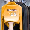 Y2006# Camiseta Cálida de Terciopelo para Niños Camiseta de Niña Otoño e Invierno Cuello Medio Alto Camiseta Base Bebé Primavera Otoño e Invierno Joker Tendencia