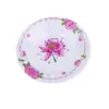Louça de melamina louça redonda prato plano canelado prato com decalque branco impresso 7 polegadas 8 polegadas prato outlet de fábrica