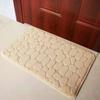 Alfombra de baño, felpudo de forro polar coral, antideslizante, con relieve de guijarros