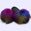 Pantufas femininas de imitação de pele de guaxinim da Amazon, novas pantufas fofas de comércio exterior, pantufas europeias e americanas de comércio exterior