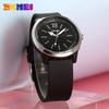 Reloj de pulsera de moda simple para mujer skmei, escala de uñas pu, resistente al agua, cuarzo, ventas directas de fábrica