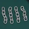 Prata de lei S925 corrente torcida metade corrente corrente combinando artesanato antigo retrô material para pulseira colar DIY feito à mão acessórios