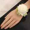 Suministro Transfronterizo Flores de Muñeca Estilo Coreano Temática Bosque para Novia y Dama de Honor con Gypsophila y Rosas, Boutonnières para Novio y Padrino, Suministros de Boda