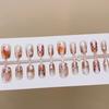 Unhas falsas de Natal com acabamento em unhas pré-fabricadas, novas unhas falsas de alce e olhos de gato, atacado