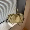 Bolsa Casual Simples com Cordão para Mulheres 2026 Nova Grande Capacidade Versátil para Roupas de Trabalho Bolsa Tote de Ombro Transversal