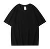 Personalizado 320g Lã Pesada Fio Duplo Algodão Puro Gola Redonda Ombro Caído Solto Oversized Manga Curta Exportação Transfronteiriça