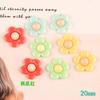 Flor de cinco pétalos en línea, girasol de celebridades, accesorios de resina para bricolaje, carcasa de teléfono móvil, material epoxi, accesorios para el cabello para niños, accesorios