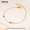 Pulsera de Amor de Acero de Titanio Color Dorado Popular con Circonita Conservante del Color para Niñas, Pulsera de Lujo Ligero y Alta Gama al por Mayor