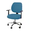 Funda Dividida para Silla de Oficina Juego de 2 Piezas Cobertura Total Respaldo Elástico Funda para Cojín del Asiento Transpirable Silla Giratoria de Computadora para Persona Perezosa
