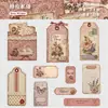 Pegatinas Retro Story Serie Etiqueta de Tiempo Vintage Desgastado Decorativas DIY para Diarios 10 Hojas 6 Diseños