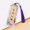 Marcador de página estilo chino con texto, Regalo de recompensa motivacional para estudiantes, Lindo para leer, Creativo, Borla escolar, Acrílico, Nuevo
