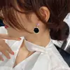 Pendientes adelgazantes de moda con aguja de plata S925, temperamento coreano, moda, celebridad de internet, personalidad, pendientes colgantes geométricos, pendientes de botón para mujer