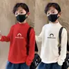 Y2579 # Camiseta Térmica de Manga Longa para Meninos Primavera e Outono 2025 Novo Estilo Camisa Básica com Gola Alta para Meninos Top Estiloso Infantil