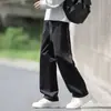 Pantalones Casuales de Exterior para Hombre Enbu Otoño Nueva Llegada Pierna Recta Holgada Cordón Pantalones Largos Caída Adelgazante Pantalones Altos Hombre