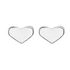 Pendientes Asimétricos Minimalistas Geométricos Plateados Estilo Coreano para Mujer, Pendientes de Corazón y Estrella, Aros Lisos Pendientes de Moda al por Mayor